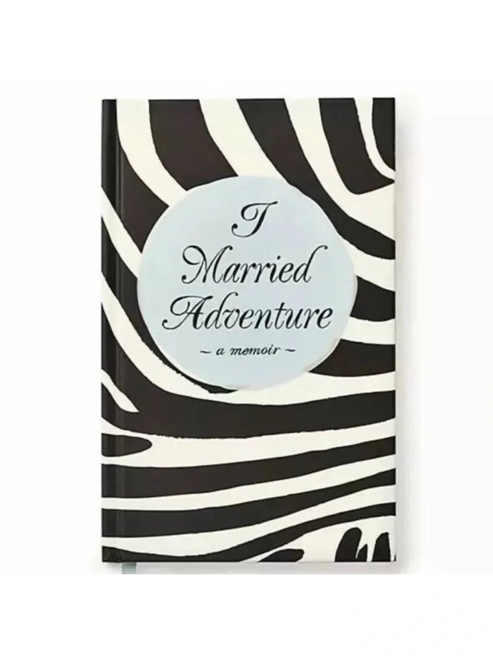 I Married Adventure Memoir Journal - Black & White Zebra Print Kate Spade